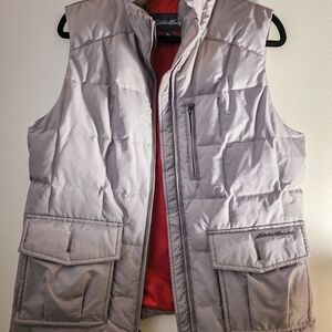 Eddie Bauer Men's Light Gray Puffer Vest
